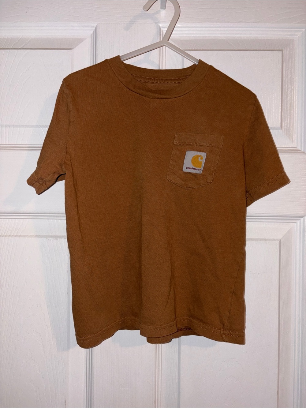 Carhartt Kids Short Sleeve Pocket Tee in Carhartt Brown